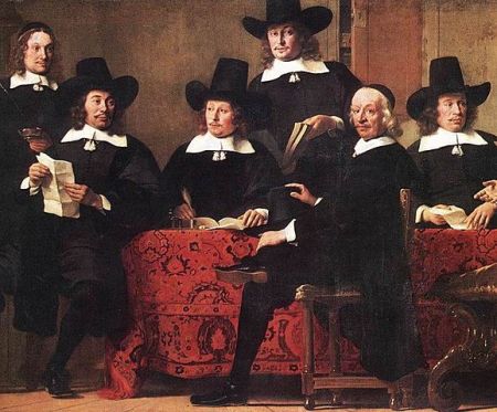 Governors of the Wine Merchant's Guild of Amsterdam, by Ferdinand Bol (1663)